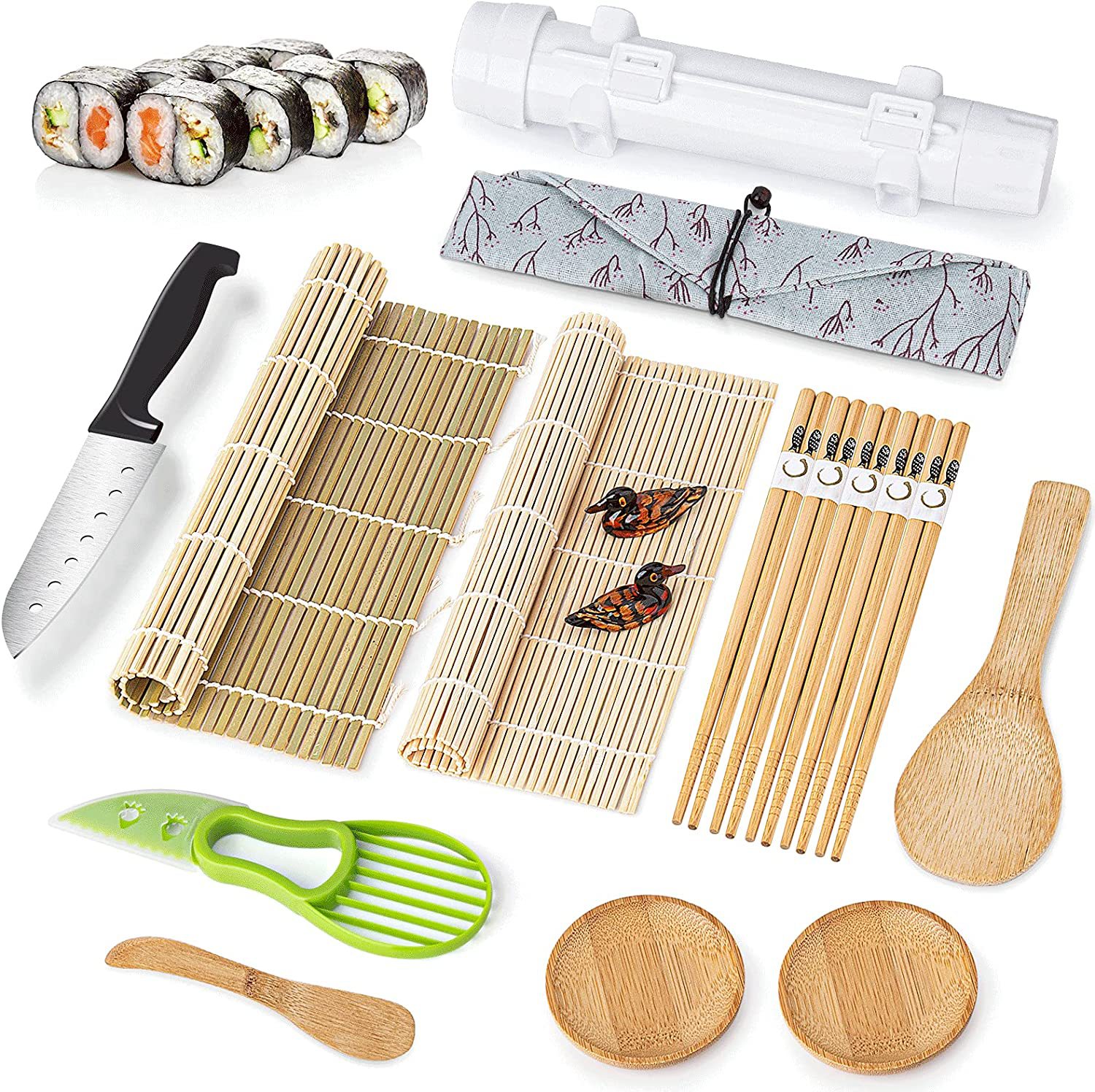 Sushi Mat Bamboo - Sushi Making Set With Various Styles
