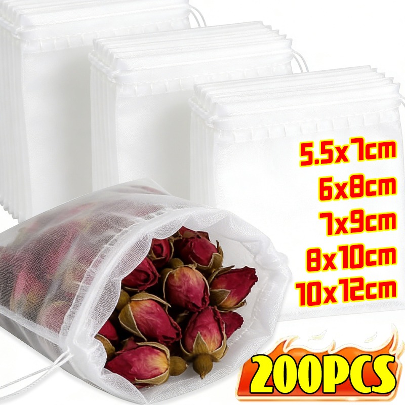 Home Cooking Services - 200/50Pcs Nylon Tea Bags Small Empty