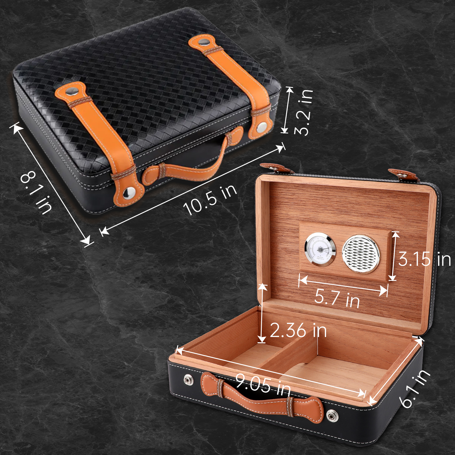 XIFEI Travel Cigar Humidor Box - Smoker Box Wood Chip avaliação e preço