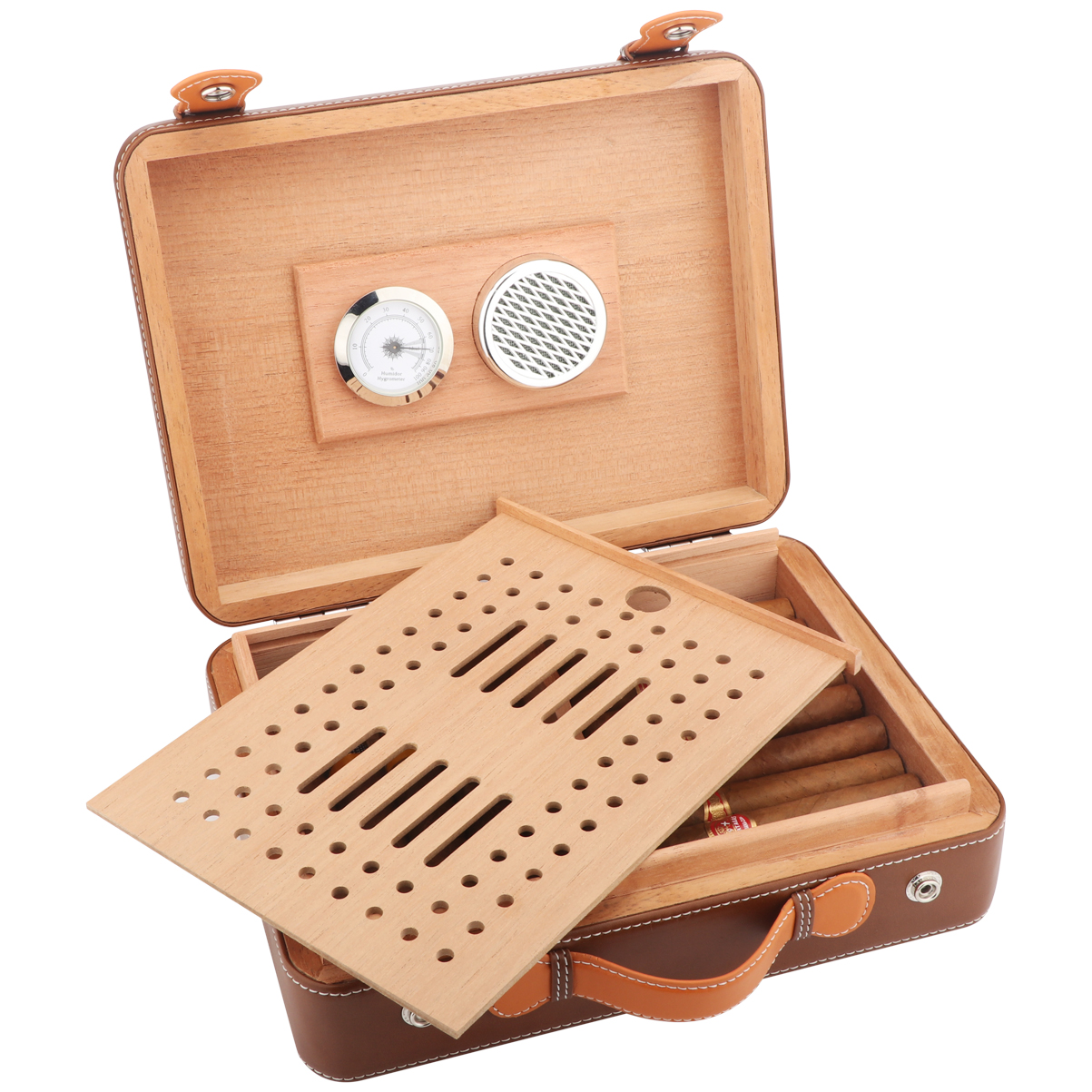 XIFEI Travel Cigar Humidor Box - Smoker Box Wood Chip avaliação e preço