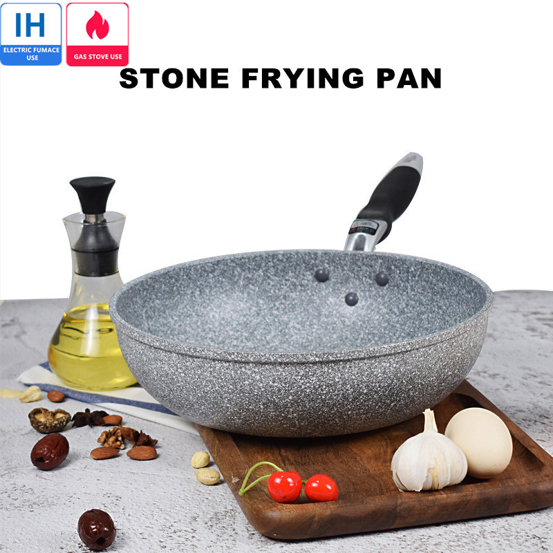 Non-Stick Pan Durable Stone Fr - Home Cooking Cookbook avaliação e preço