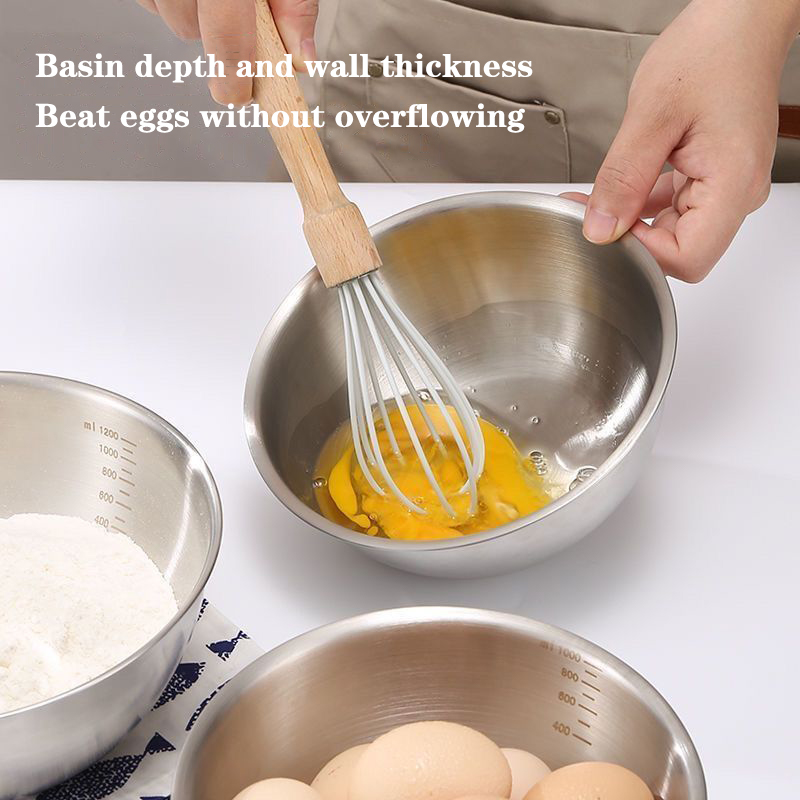 1PC Stainless Steel Bowl Set W - Home Cooking Cookbook avaliação e preço