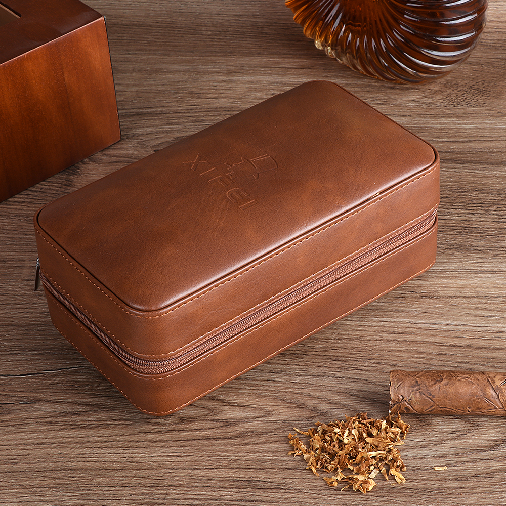 Xifei 6-Slot PU Cigar Case Tra - Smoker Box Wood Chip avaliação e preço