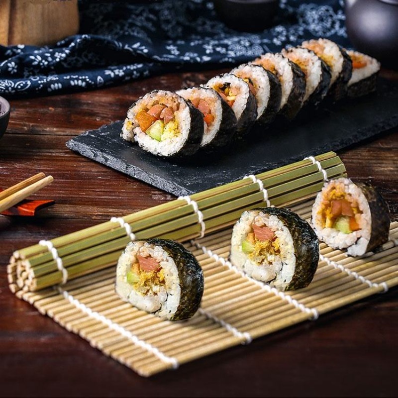 DIY Bamboo Sushi Maker Rolling - Sushi Mat Bamboo avaliação e preço