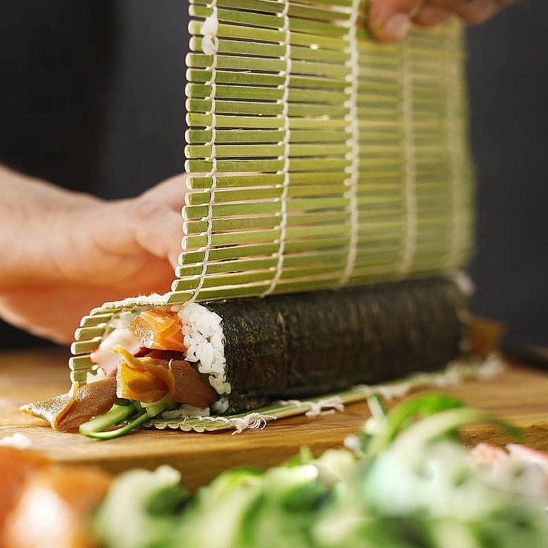 DIY Bamboo Sushi Maker Rolling - Sushi Mat Bamboo avaliação e preço