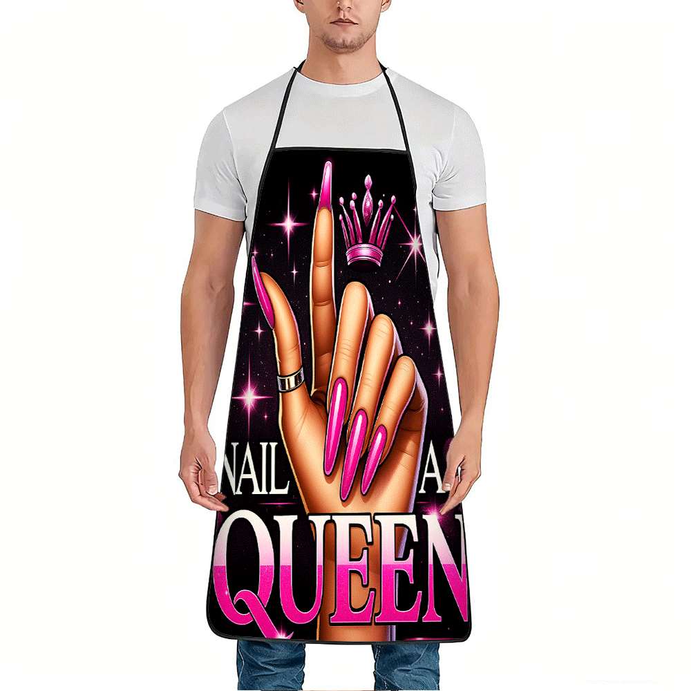 1 Trendy Nail Art-Themed Apron - Home Cooking Ideas avaliação e preço