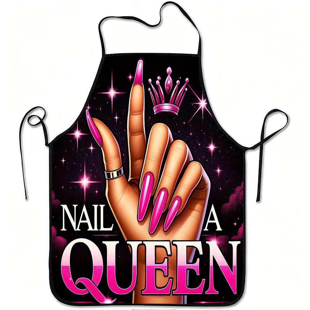1 Trendy Nail Art-Themed Apron - Home Cooking Ideas avaliação e preço
