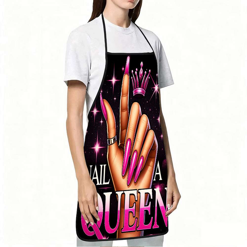 1 Trendy Nail Art-Themed Apron - Home Cooking Ideas avaliação e preço