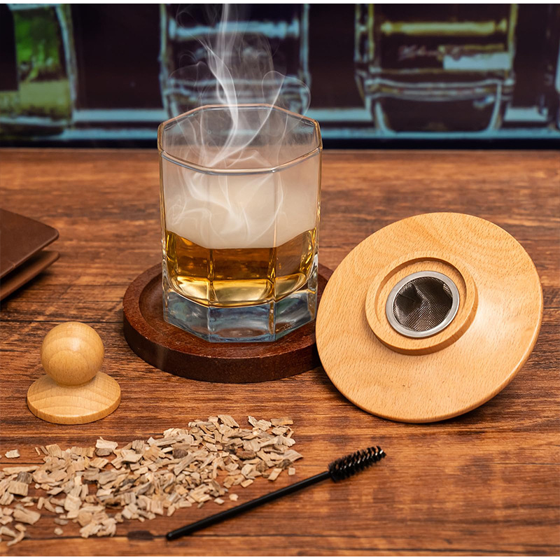 Premium Whiskey Cocktail Smoke - Smoker Box Wood Chip avaliação e preço