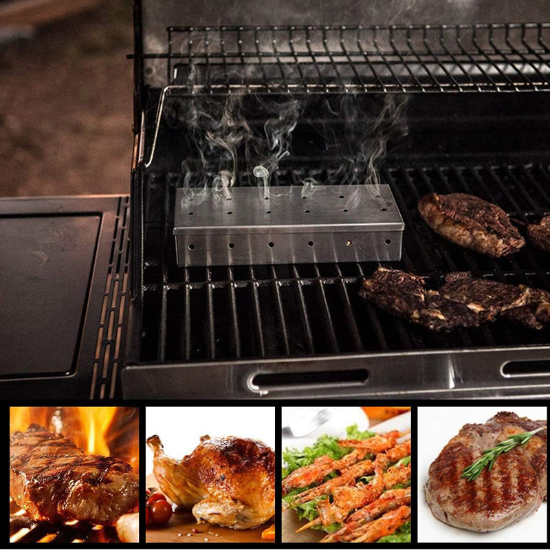 Stainless Steel Smoker Box for - Smoker Box Wood Chip avaliação e preço