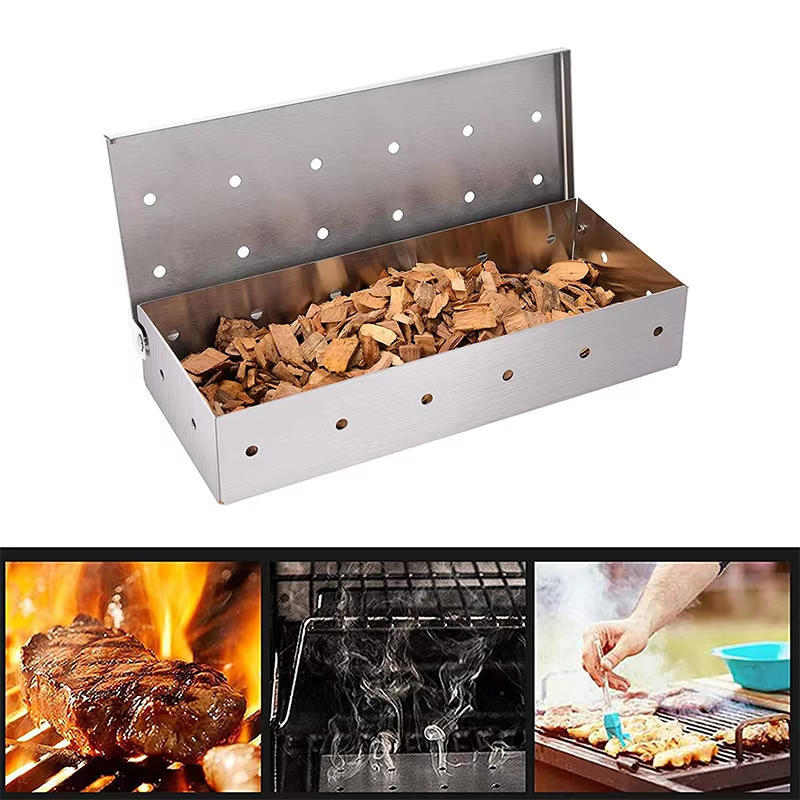 BBQ Smoker Box Stainless Steel - Smoker Box Wood Chip avaliação e preço