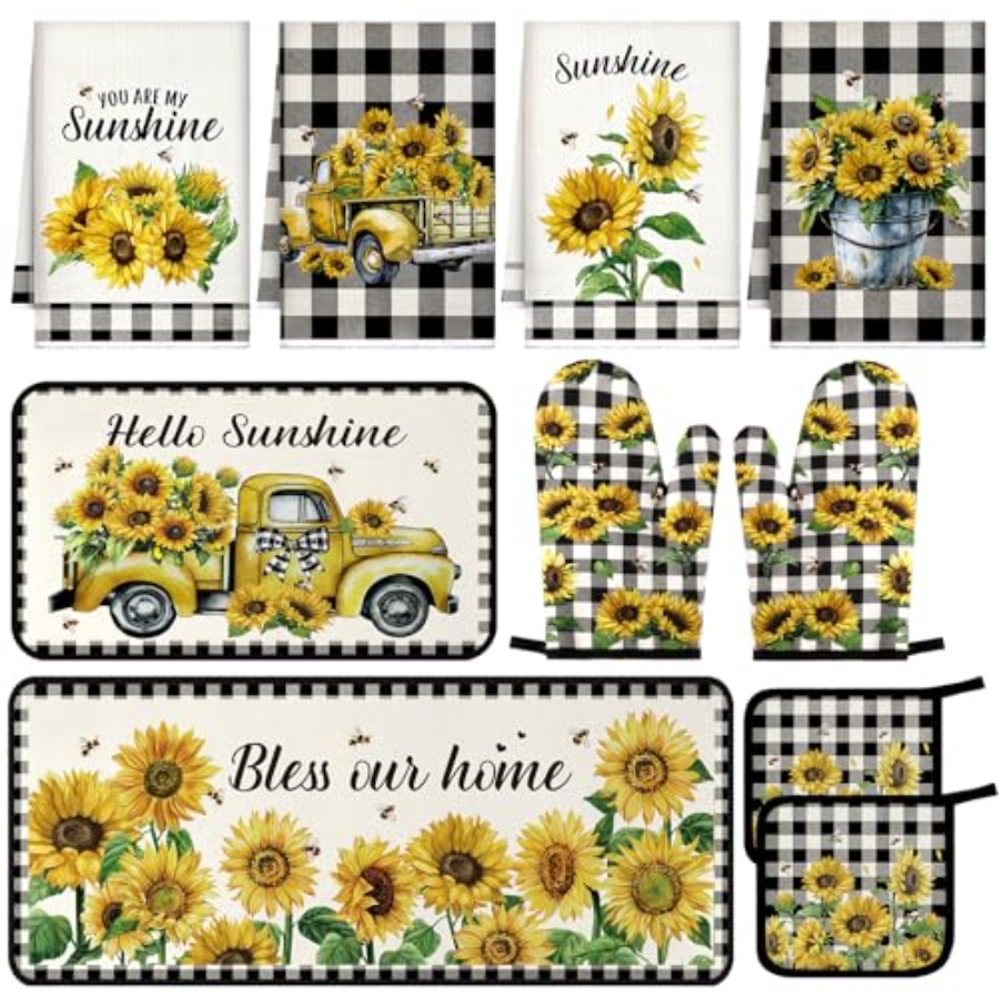 10 Pcs Kitchen Decor Oven Mitt - Mom'S Home Cooking avaliação e preço