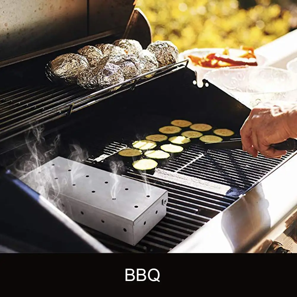 HQ Wood Chips BBQ Smoker Box f - Smoker Box Wood Chip avaliação e preço
