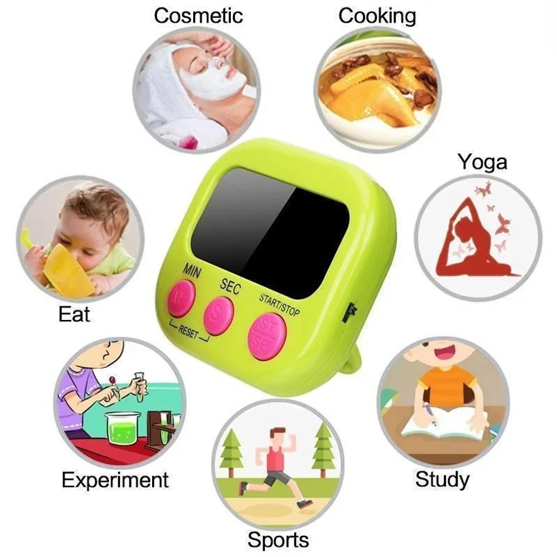 Kitchen Timer Magnetic LCD Dig - Home Cooking Cookbook avaliação e preço