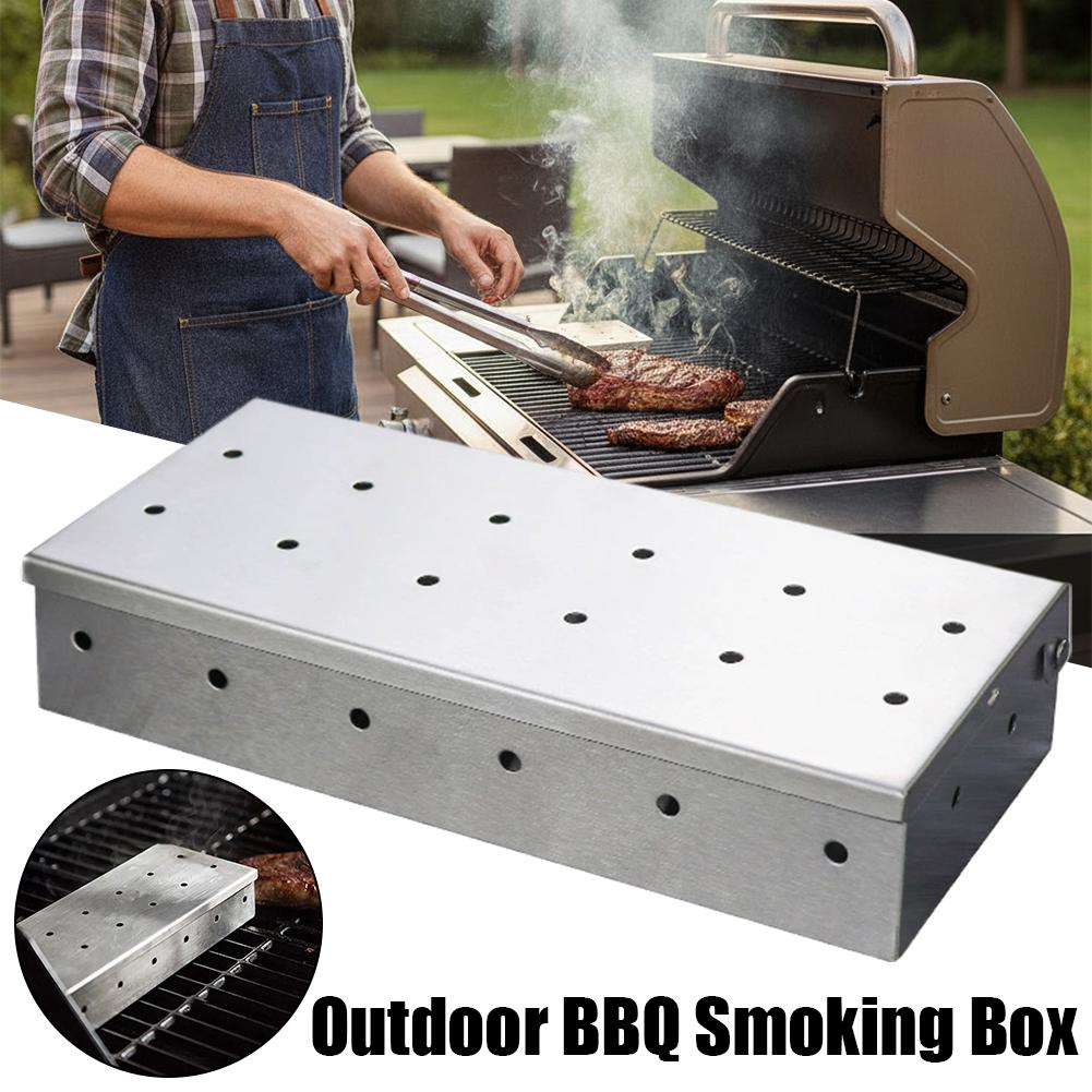 Stainless Steel BBQ Smoker Box - Smoker Box Wood Chip avaliação e preço