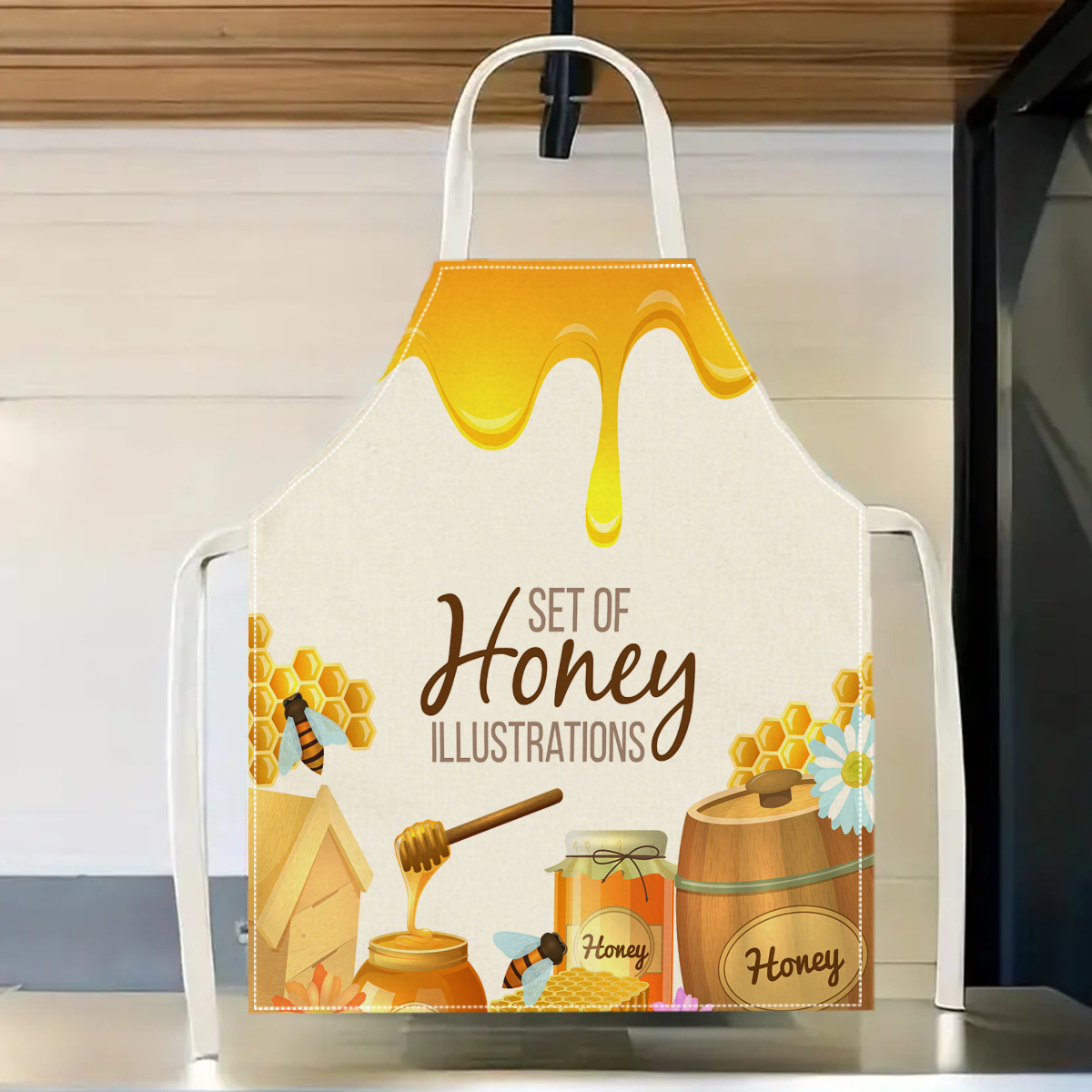 1pc Honey Bee Apron Sweet Kitc - Home Cooking Ideas avaliação e preço