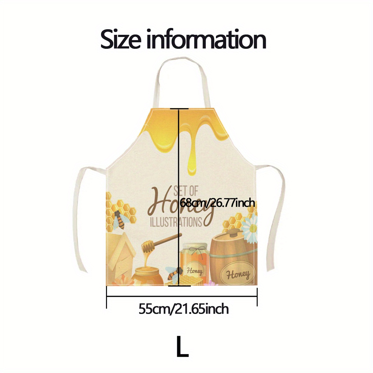 1pc Honey Bee Apron Sweet Kitc - Home Cooking Ideas avaliação e preço