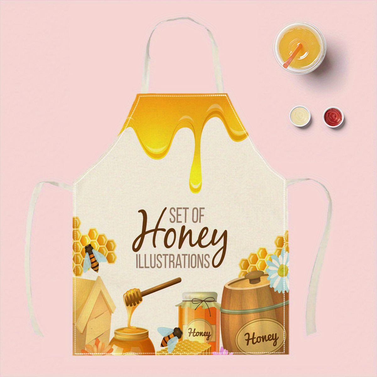 1pc Honey Bee Apron Sweet Kitc - Home Cooking Ideas avaliação e preço