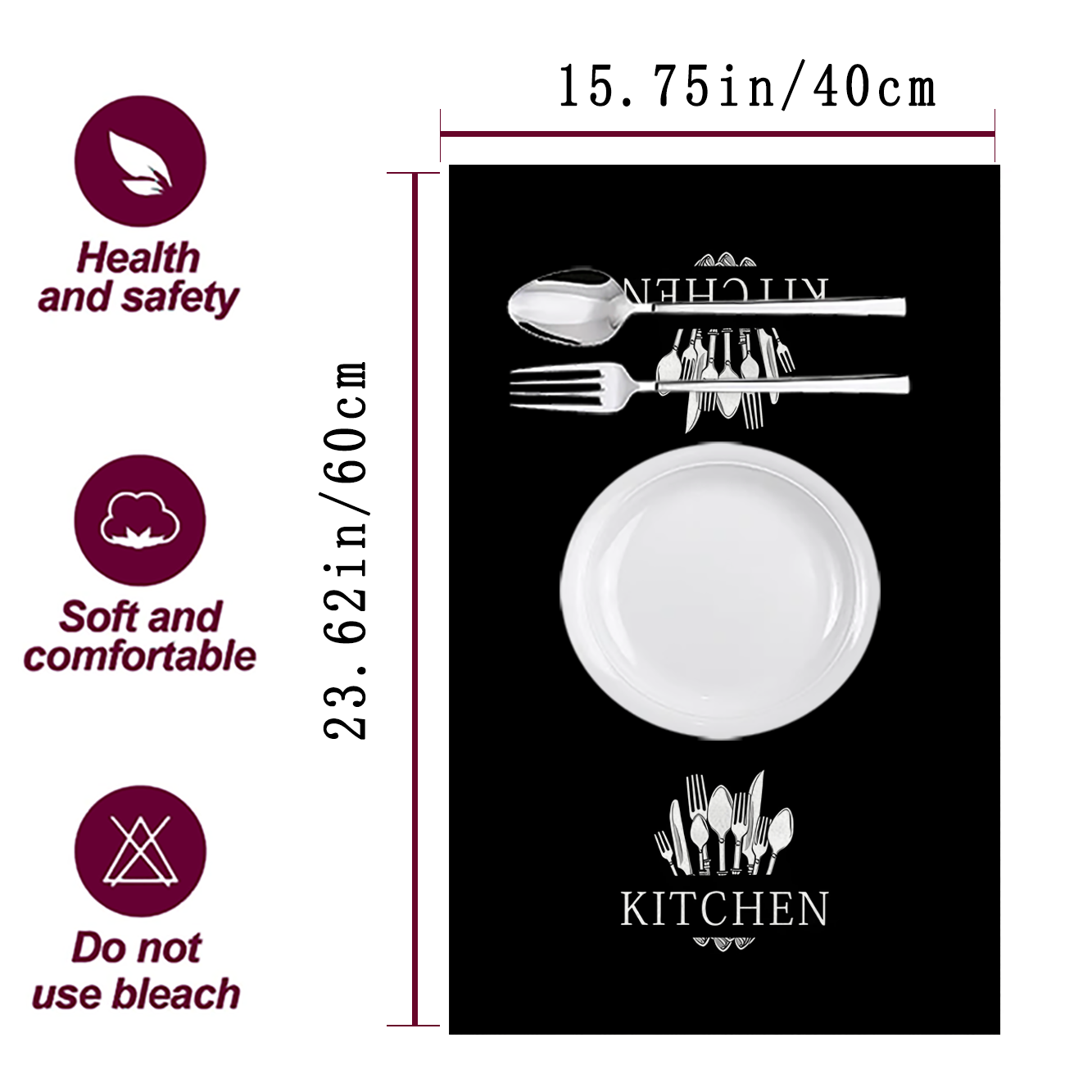2Pcs, Black Lettered Kitchen T - Mom'S Home Cooking avaliação e preço
