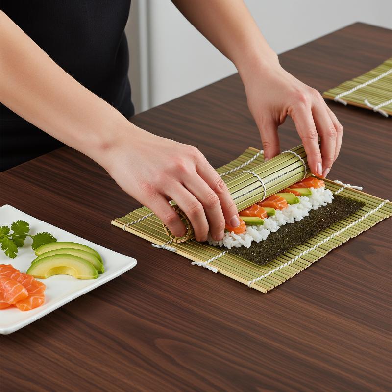 DIY Bamboo Sushi Maker Rolling - Sushi Mat Bamboo avaliação e preço
