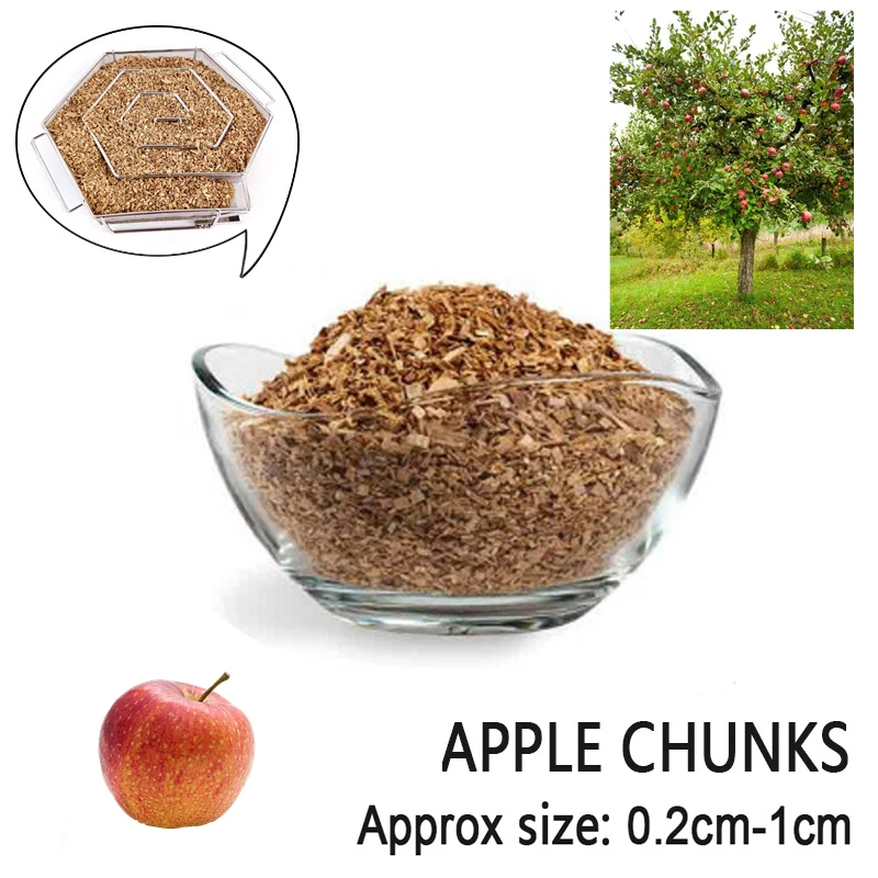 125g/bag Wood Chips Apple Cher - Smoker Box Wood Chip avaliação e preço