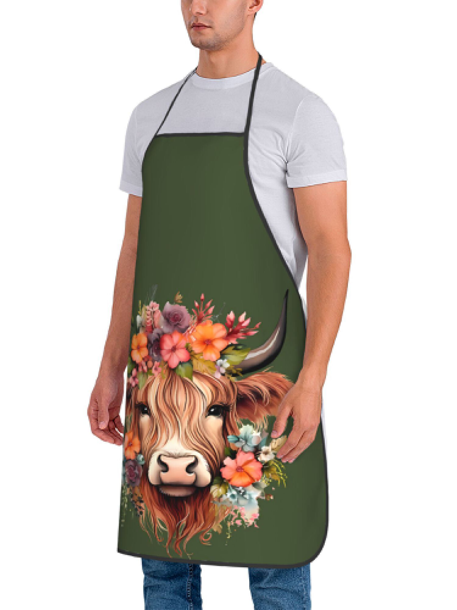 1 Piece of Fun Highland Cow Fl - Home Cooking Ideas avaliação e preço