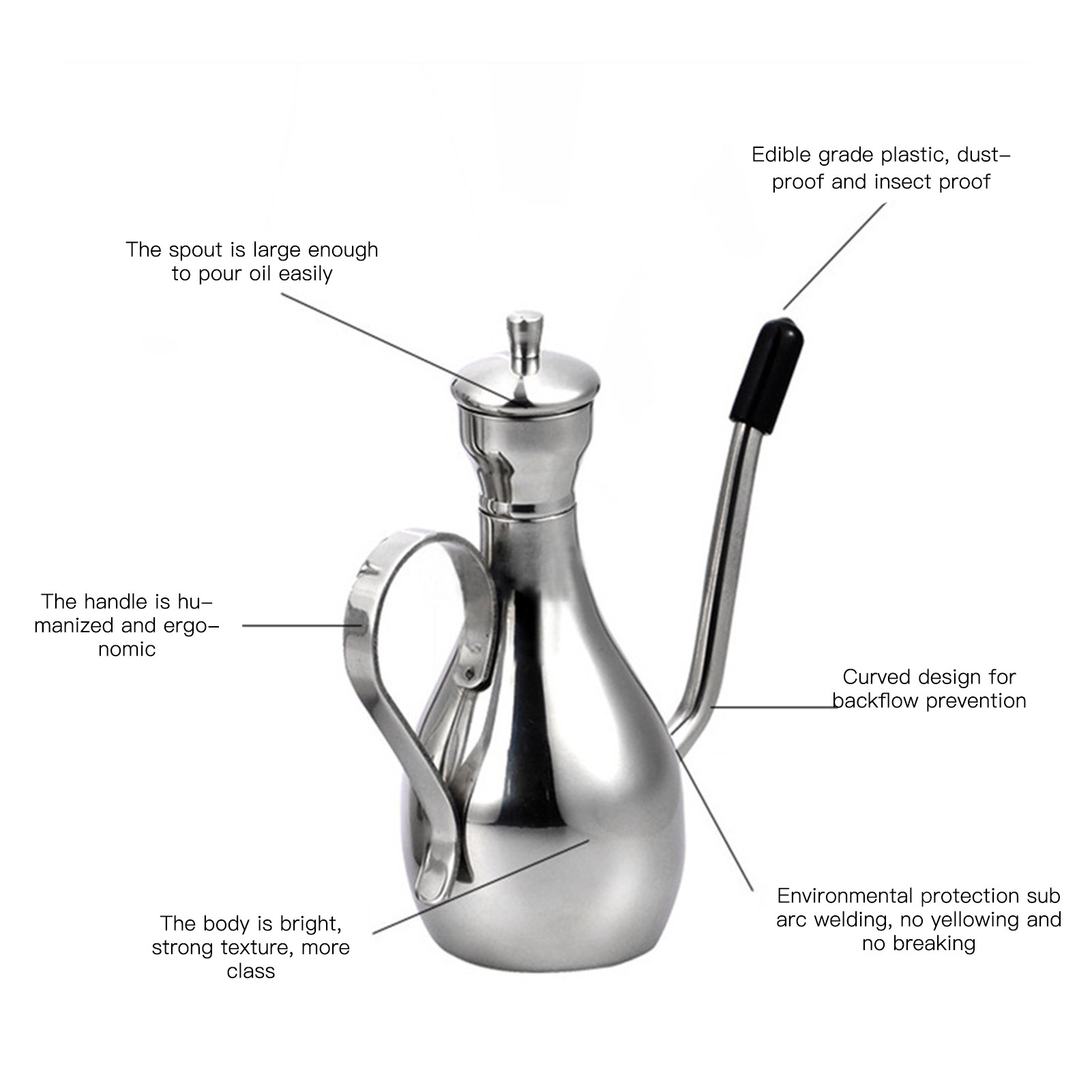 350ml Stainless Steel Oil Disp - Home Cooking Services avaliação e preço