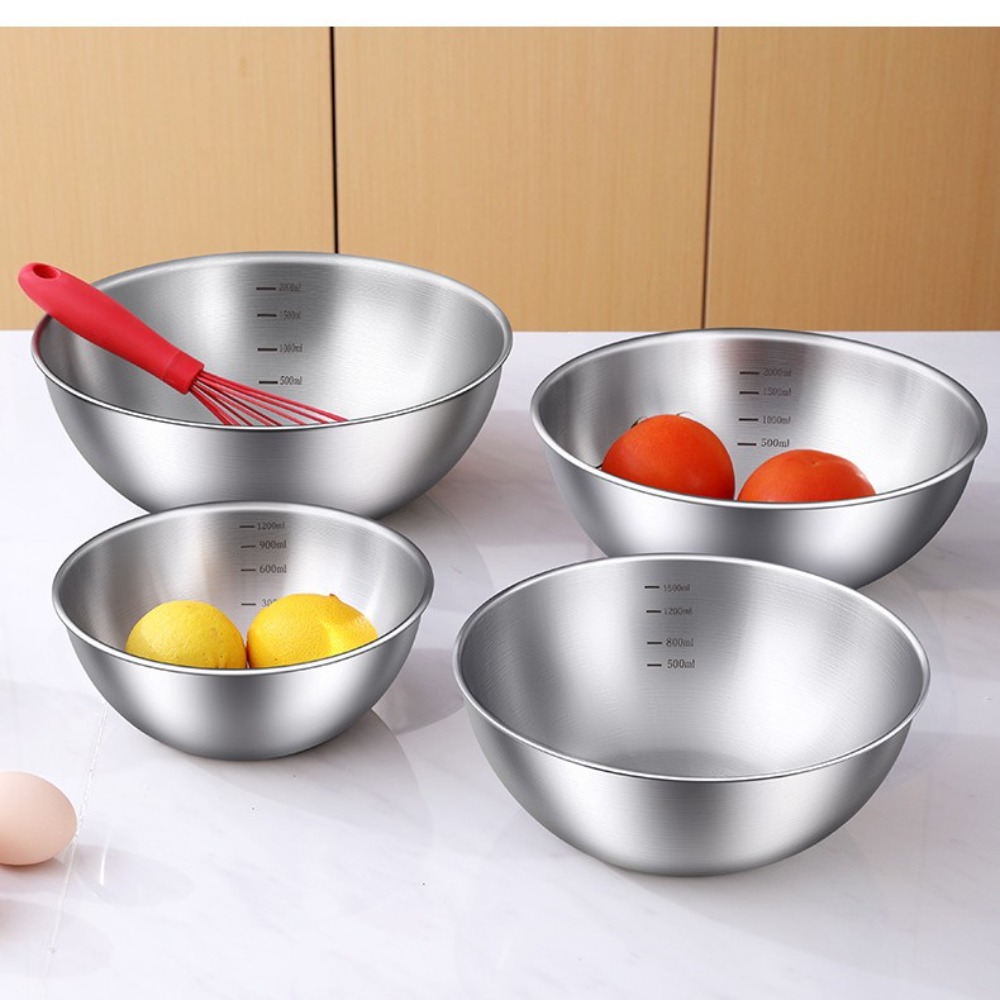 3pcs Stainless Steel Bowl Set  - Home Cooking Cookbook avaliação e preço