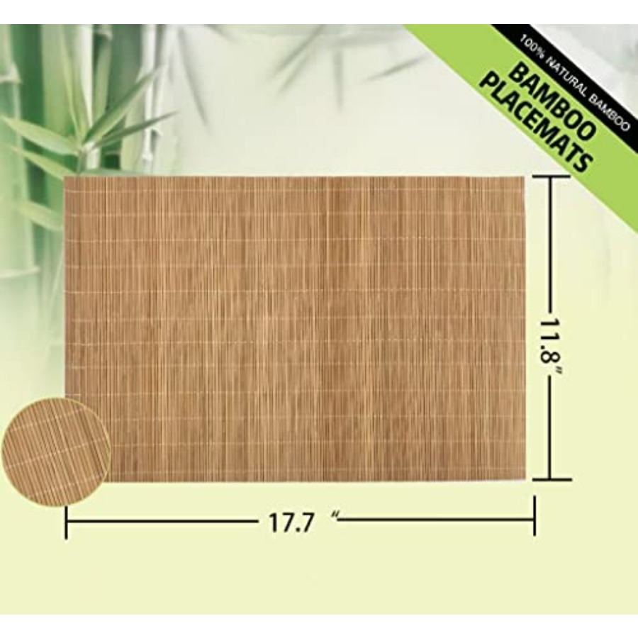 Set of 24 Bamboo Placemats 17. - Sushi Mat Bamboo avaliação e preço