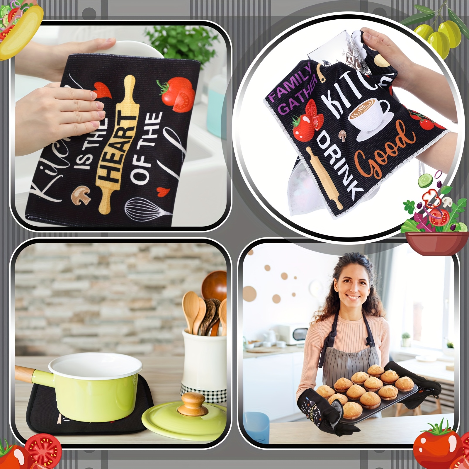10pcs Farmhouse Home Kitchen D - Mom'S Home Cooking avaliação e preço