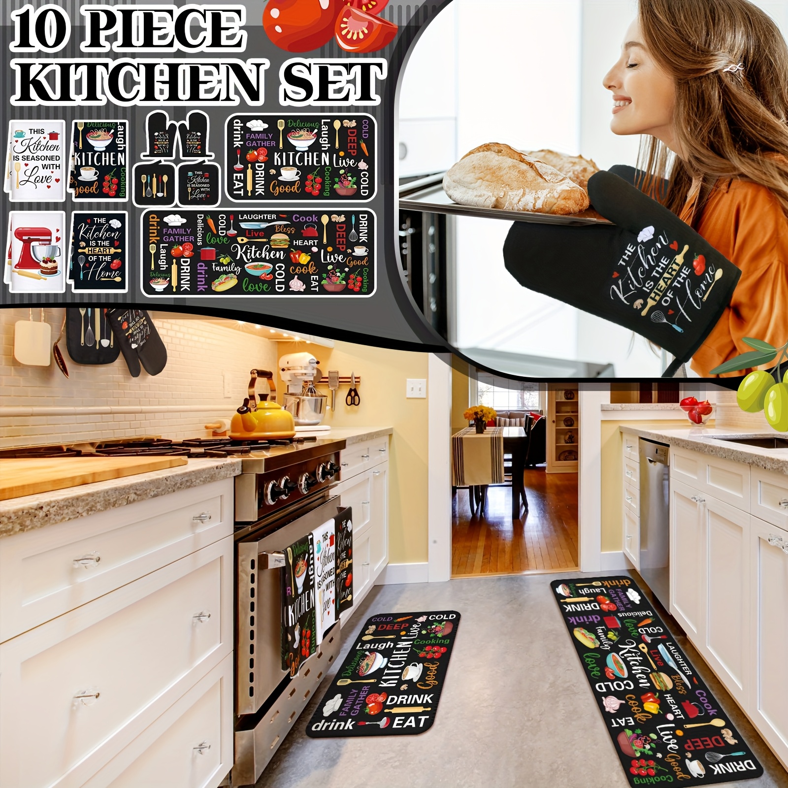 10pcs Farmhouse Home Kitchen D - Mom'S Home Cooking avaliação e preço