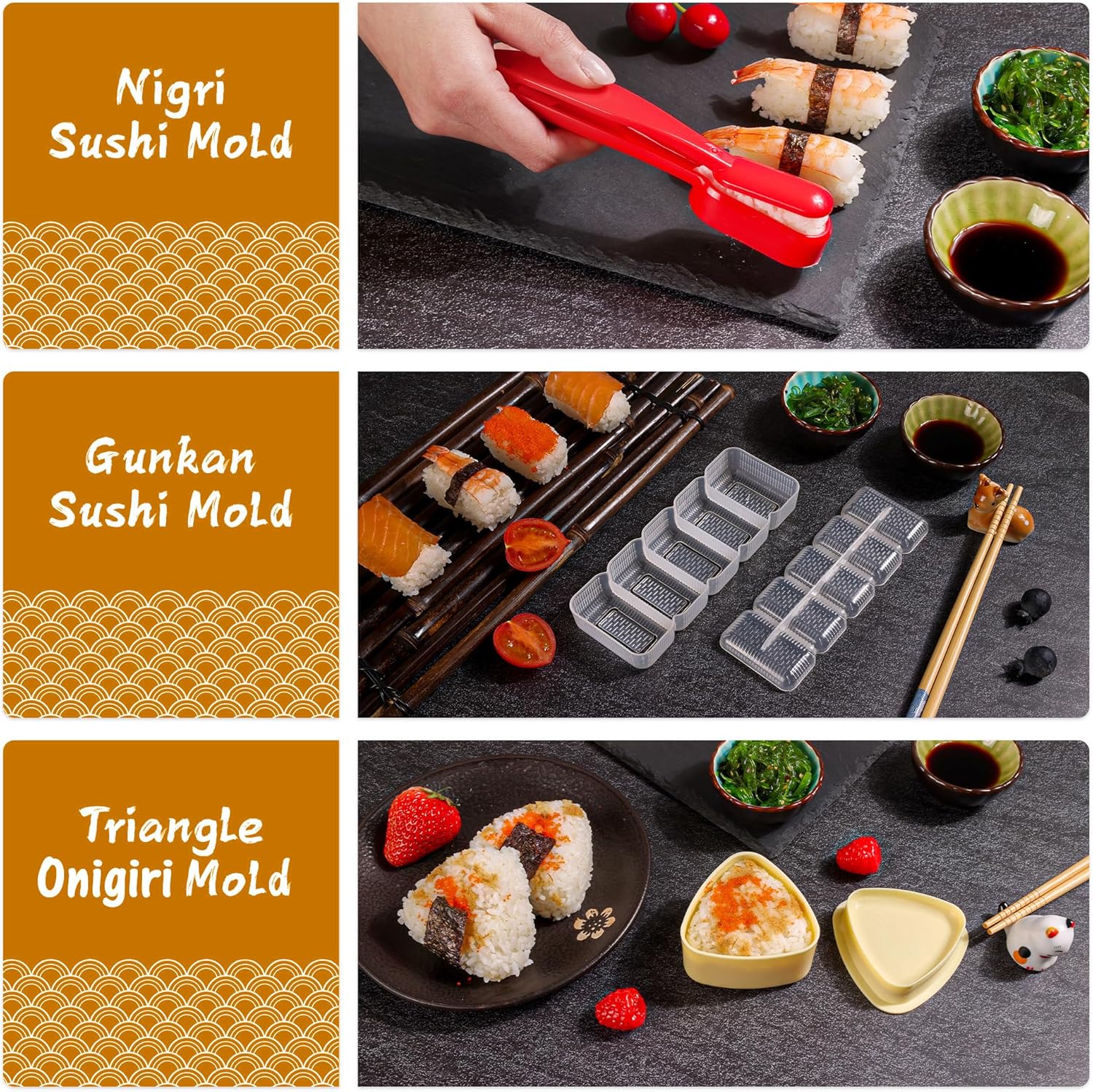 Japanese Omelette Pan Set with - Sushi Mat Bamboo avaliação e preço