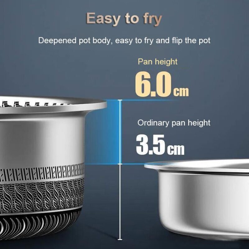Stainless Steel Non Stick Fryi - Home Cooking Cookbook avaliação e preço