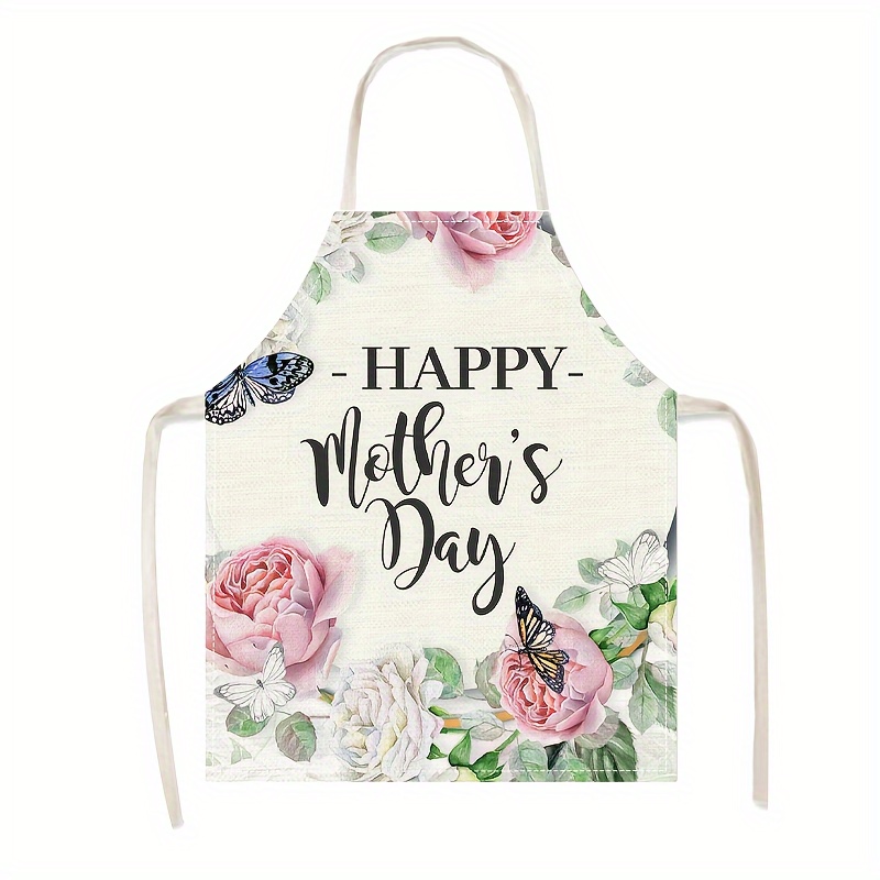 Linen Apron Happy Mothers Day  - Mom'S Home Cooking avaliação e preço