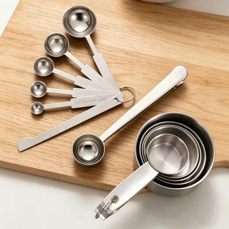 Stackable Stainless Steel Meas - Home Cooking Cookbook avaliação e preço